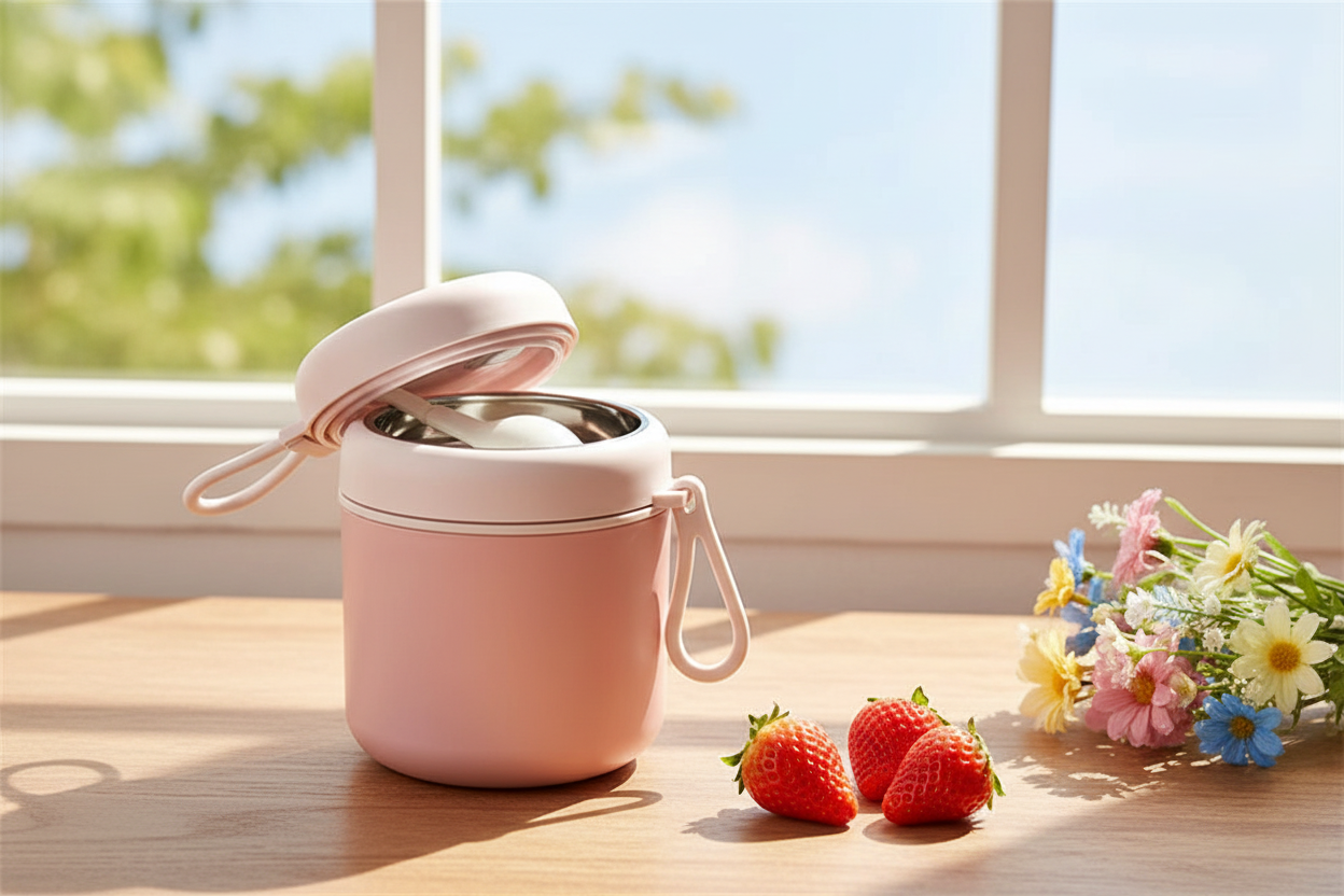 Pastel Pink Soup Cup Creative Hero Image